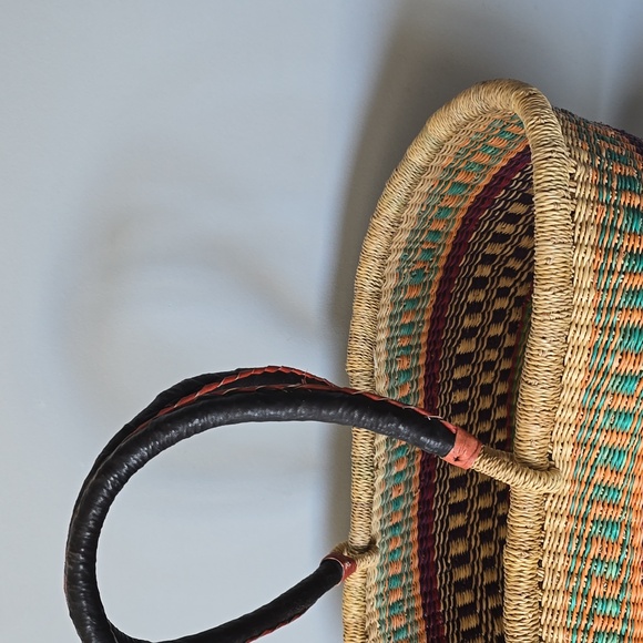 Handwoven Multicolour Basket - Picture 4 of 5